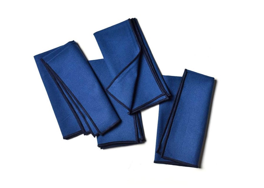 Entertaining Coton Colors by Laura Johnson | Color Block Navy Napkin, Set Of 4