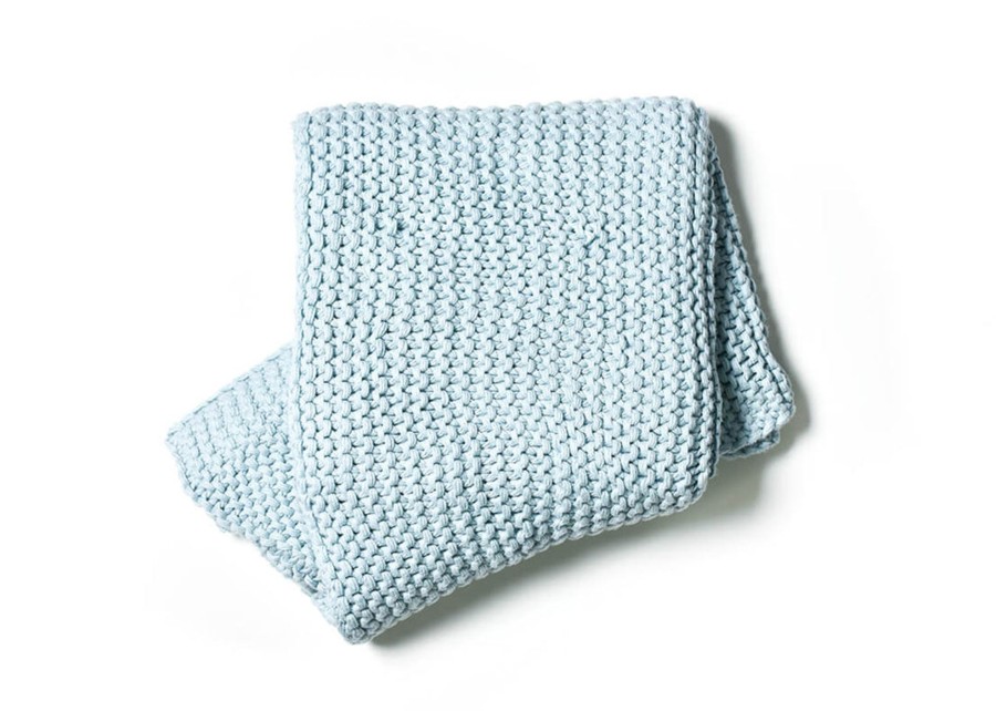 Commemorative Keepsakes Coton Colors by Laura Johnson | Blue Knitted Blanket