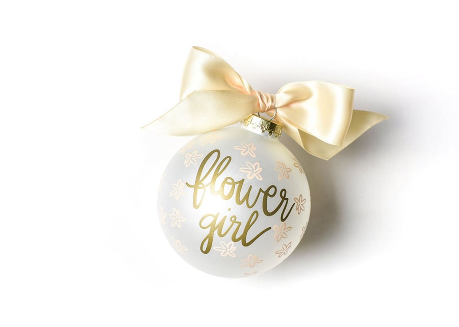 Ornaments Coton Colors by Laura Johnson | Floral Flower Girl Glass Ornament