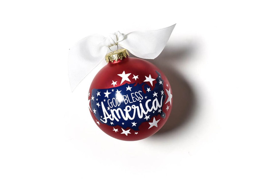 Commemorative Keepsakes Coton Colors by Laura Johnson | God Bless America Glass Ornament