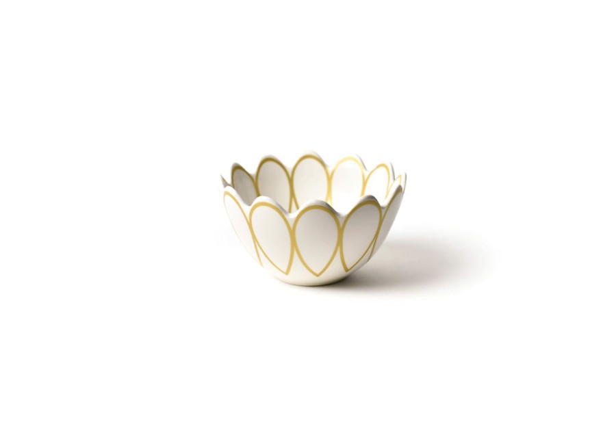 Tabletop Coton Colors by Laura Johnson | Deco Gold Scallop Small Bowl