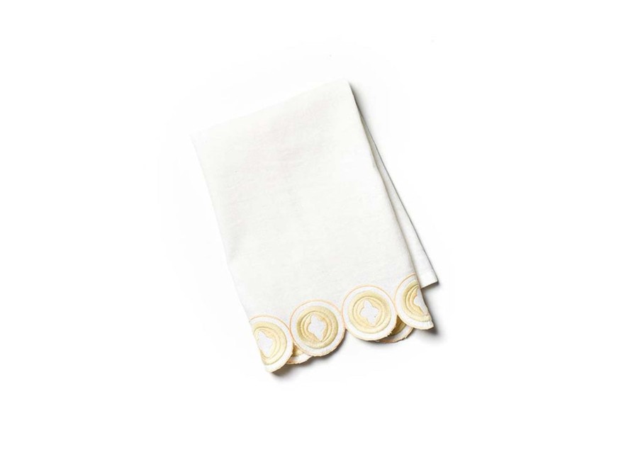 Home Coton Colors by Laura Johnson | Blush Arabesque Trim Medium Hand Towel