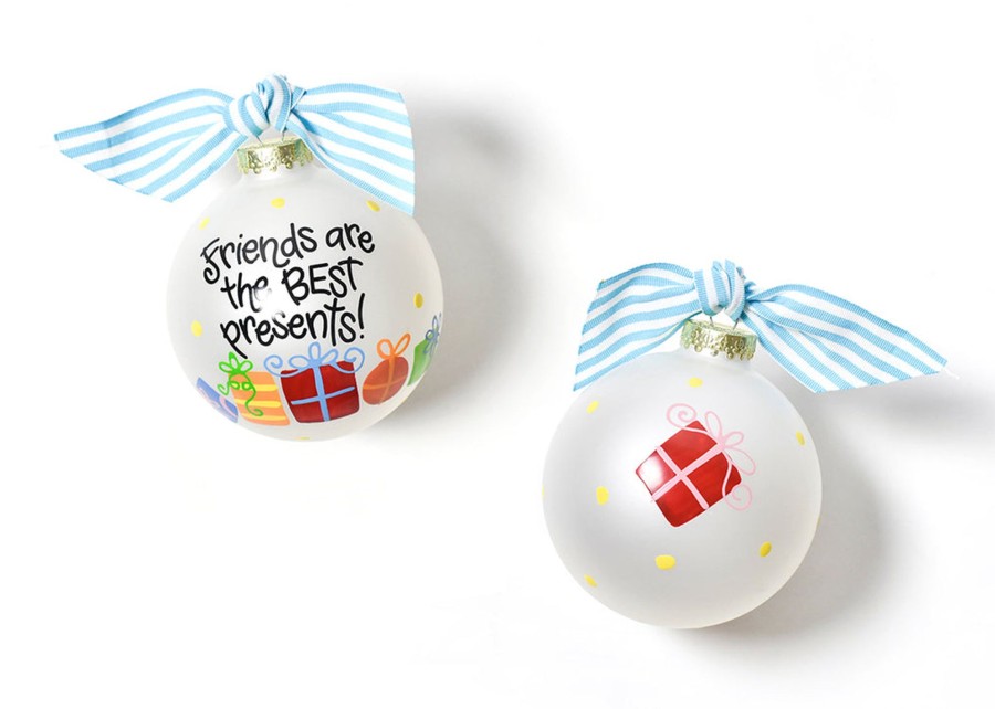 Ornaments Coton Colors by Laura Johnson | Friends Are The Best Presents Glass Ornament