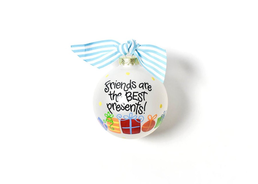 Ornaments Coton Colors by Laura Johnson | Friends Are The Best Presents Glass Ornament