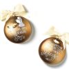 Ornaments Coton Colors by Laura Johnson | The Birth Of Christ Glass Ornament - Luke 2:7