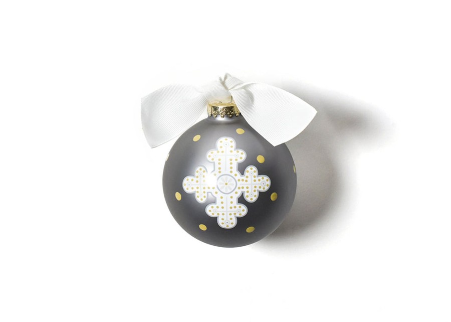 Ornaments Coton Colors by Laura Johnson | Neutral Cross Glass Ornament