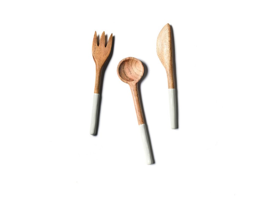 Entertaining Coton Colors by Laura Johnson | Fundamentals Stellar Wood Appetizer Utensils, Set Of 3