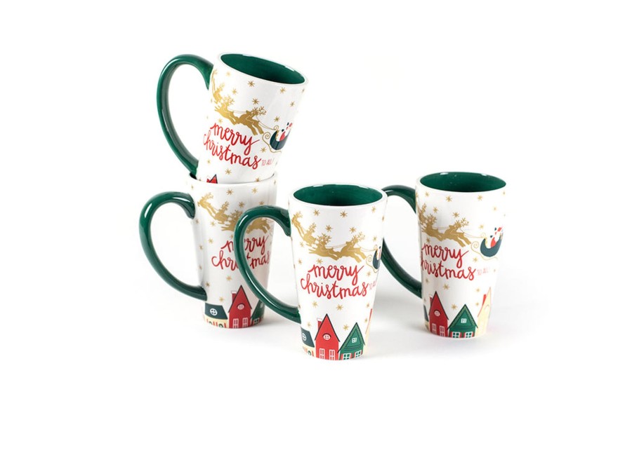 Tabletop Coton Colors by Laura Johnson | Christmas In The Village Mug, Set Of 4