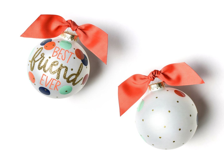 Ornaments Coton Colors by Laura Johnson | Best Friend Ever Glass Ornament