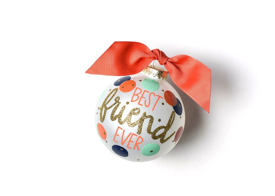 Ornaments Coton Colors by Laura Johnson | Best Friend Ever Glass Ornament