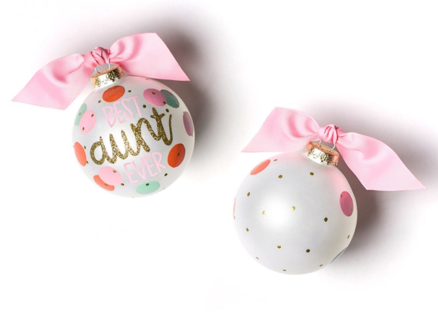 Ornaments Coton Colors by Laura Johnson | Best Aunt Ever Glass Ornament