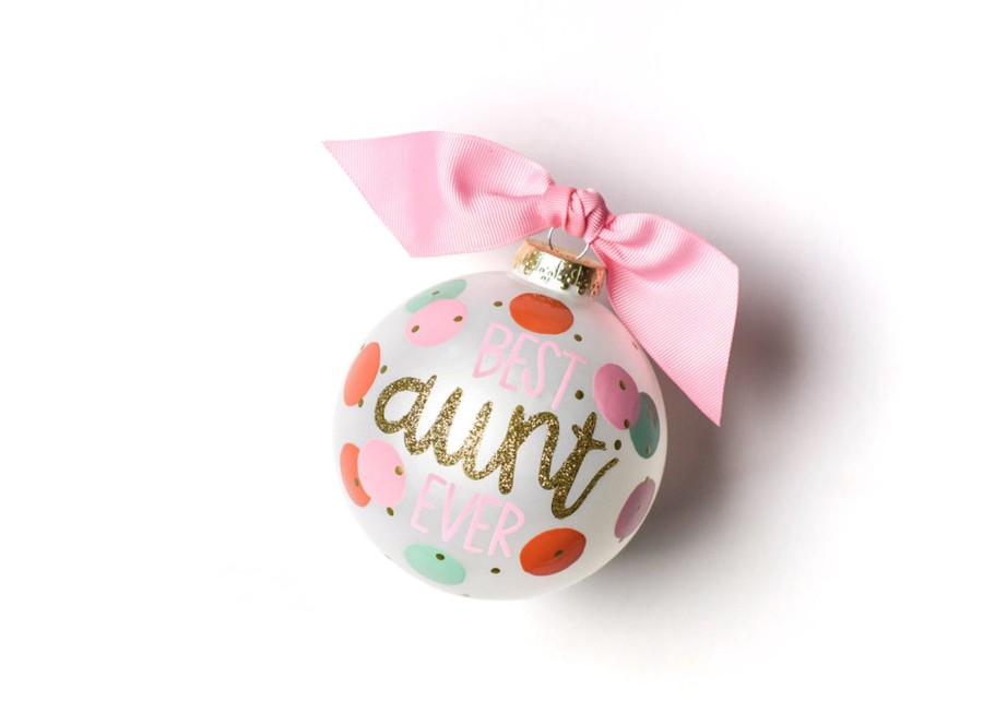 Ornaments Coton Colors by Laura Johnson | Best Aunt Ever Glass Ornament