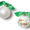 Ornaments Coton Colors by Laura Johnson | Happy Christmas Dot Glass Ornament