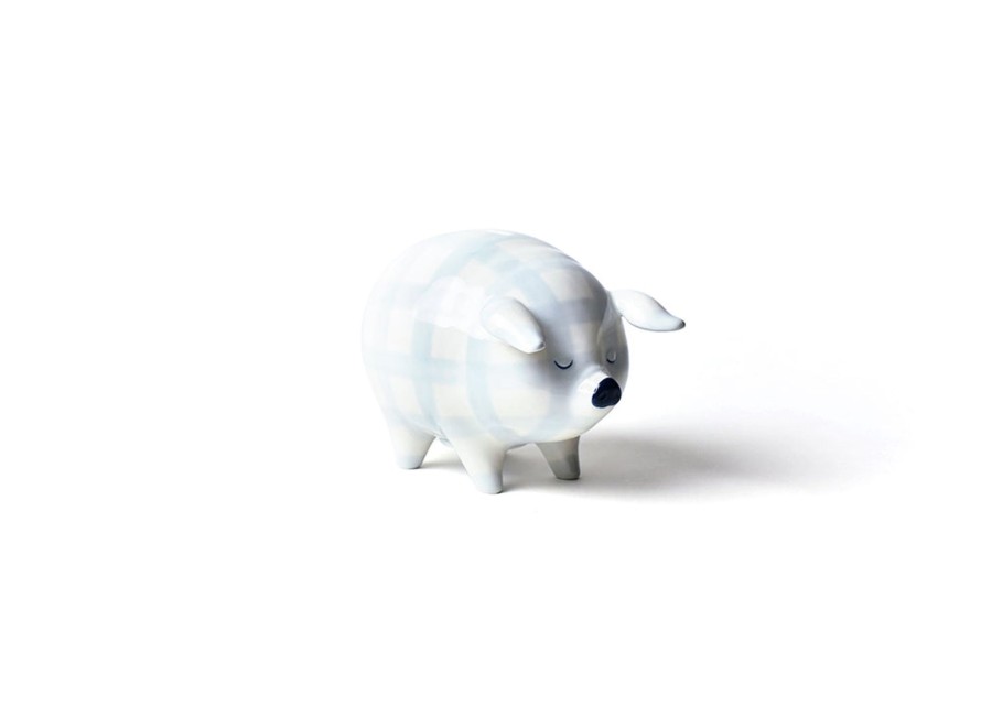 Commemorative Keepsakes Coton Colors by Laura Johnson | Blue Gingham Piggy Bank