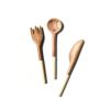 Entertaining Coton Colors by Laura Johnson | Fundamentals Ecru Wood Appetizer Utensils, Set Of 3