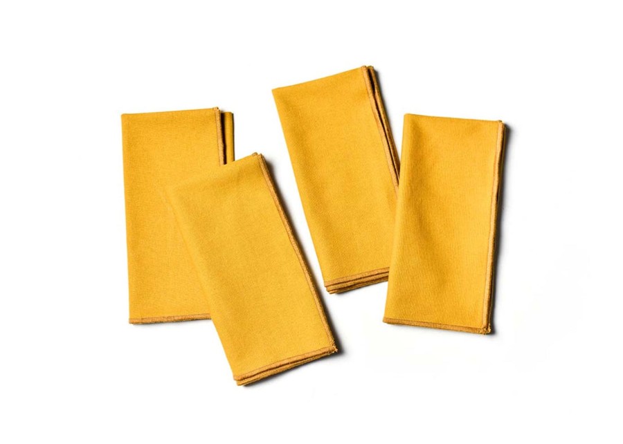 Entertaining Coton Colors by Laura Johnson | Color Block Brass Napkin, Set Of 4