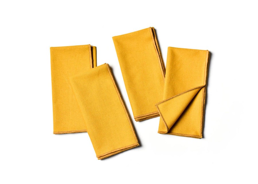 Entertaining Coton Colors by Laura Johnson | Color Block Brass Napkin, Set Of 4