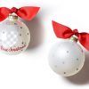 Ornaments Coton Colors by Laura Johnson | My First Christmas Buffalo Stocking Glass Ornament