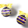 Commemorative Keepsakes Coton Colors by Laura Johnson | Louisiana State University Stripe Glass Ornament