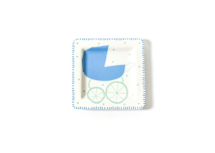 Commemorative Keepsakes Coton Colors by Laura Johnson | Boy Baby Carriage Square Plate