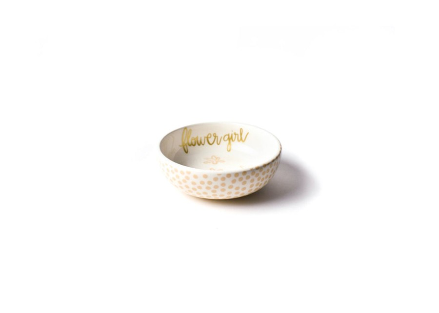 Commemorative Keepsakes Coton Colors by Laura Johnson | Blush Floral Flower Girl Round Trinket Bowl