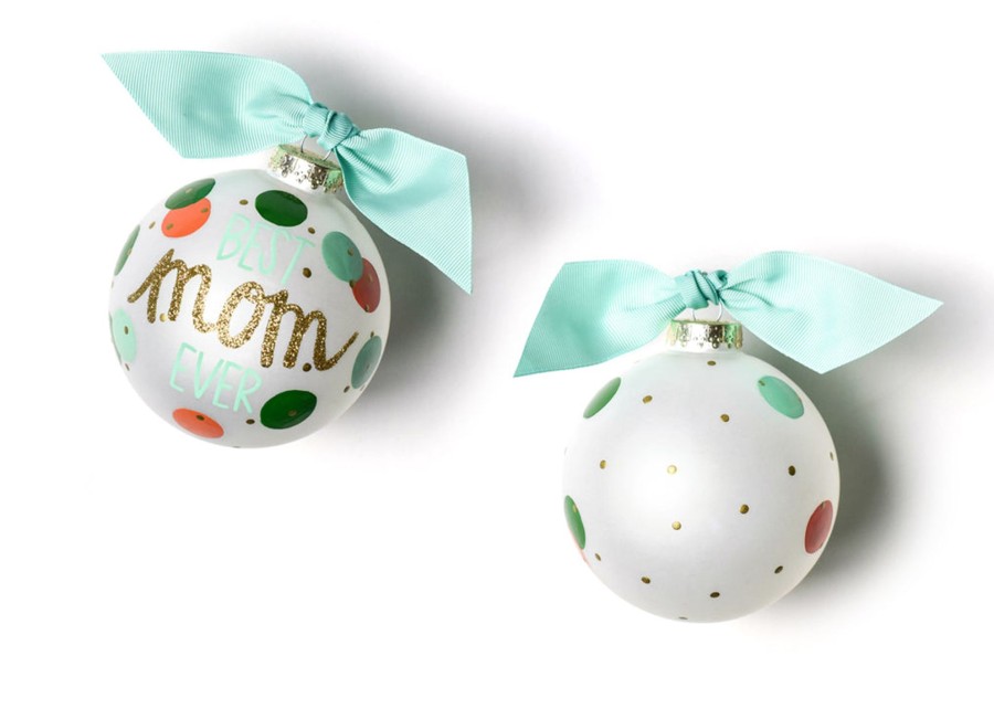 Ornaments Coton Colors by Laura Johnson | Best Mom Ever Glass Ornament