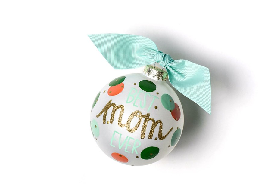 Ornaments Coton Colors by Laura Johnson | Best Mom Ever Glass Ornament