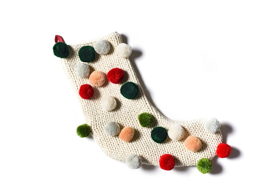 Home Coton Colors by Laura Johnson | Knit Stocking With Pom Poms