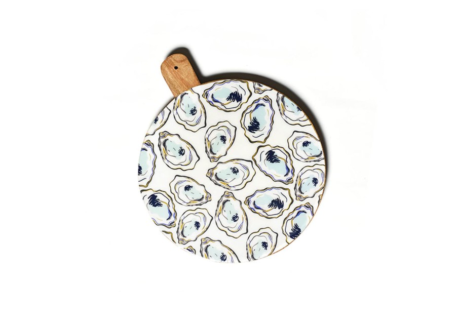 Entertaining Coton Colors by Laura Johnson | Oyster Print Wood Medium Round Board