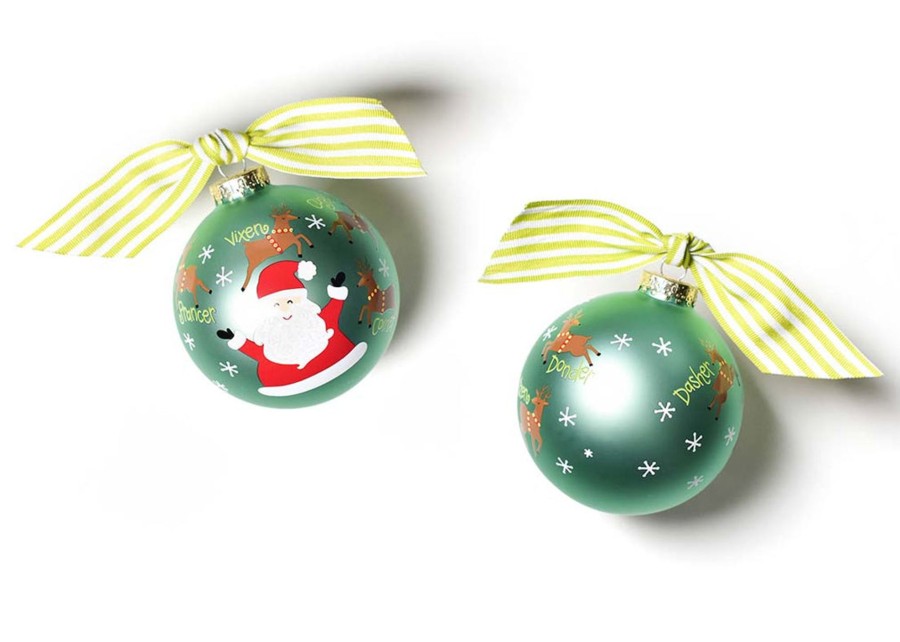 Ornaments Coton Colors by Laura Johnson | Christmas Calling Reindeer Glass Ornament