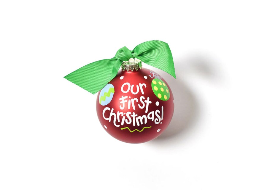 Commemorative Keepsakes Coton Colors by Laura Johnson | Our First Christmas Glass Ornament