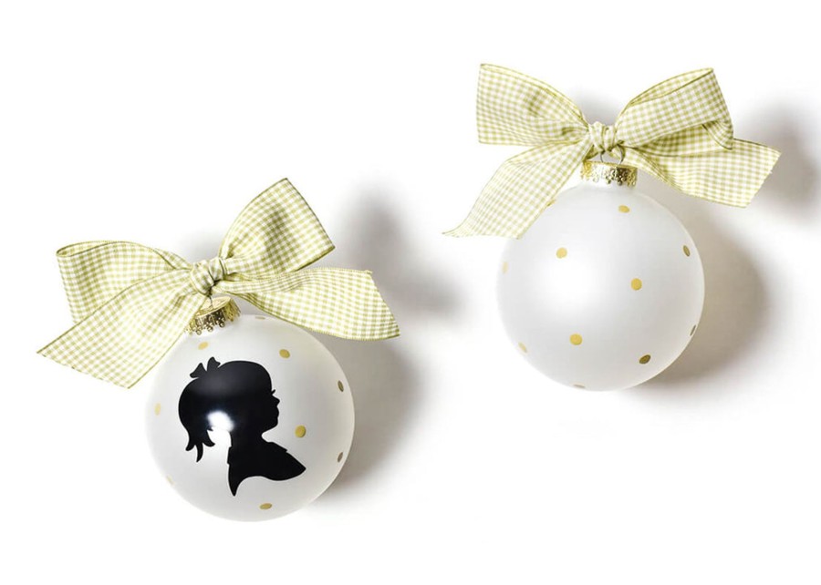 Ornaments Coton Colors by Laura Johnson | Girl Silhouette Glass Ornament