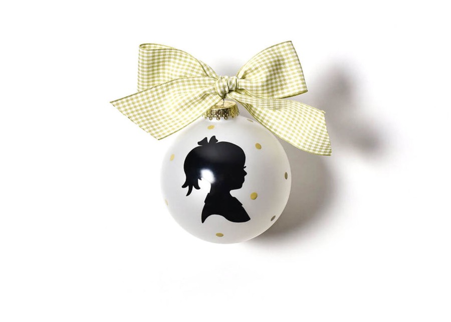 Ornaments Coton Colors by Laura Johnson | Girl Silhouette Glass Ornament