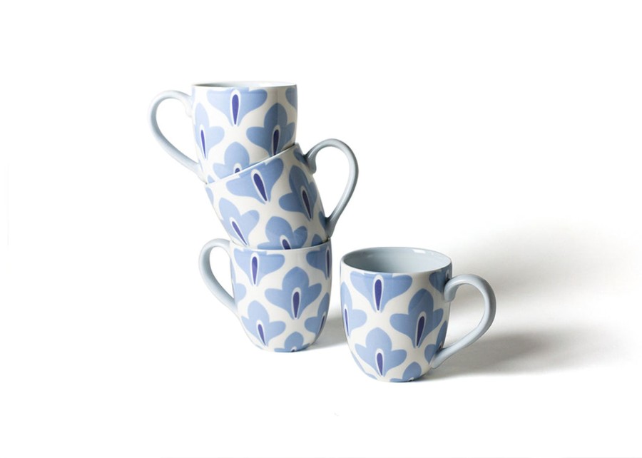 Tabletop Coton Colors by Laura Johnson | Iris Blue Sprout Mug, Set Of 4