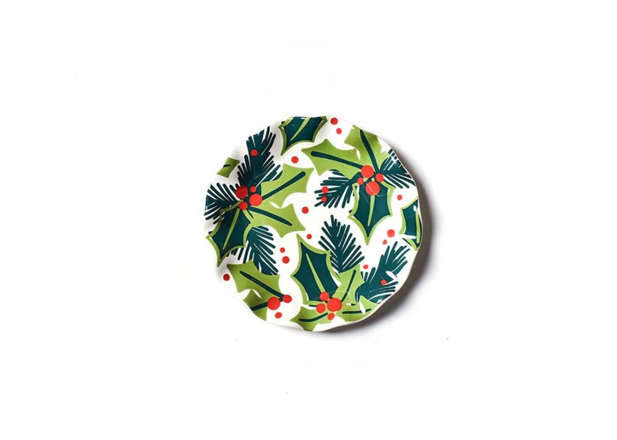 Tabletop Coton Colors by Laura Johnson | Balsam And Berry Holly Ruffle Salad Plate