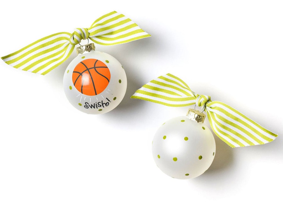 Commemorative Keepsakes Coton Colors by Laura Johnson | Basketball Glass Ornament