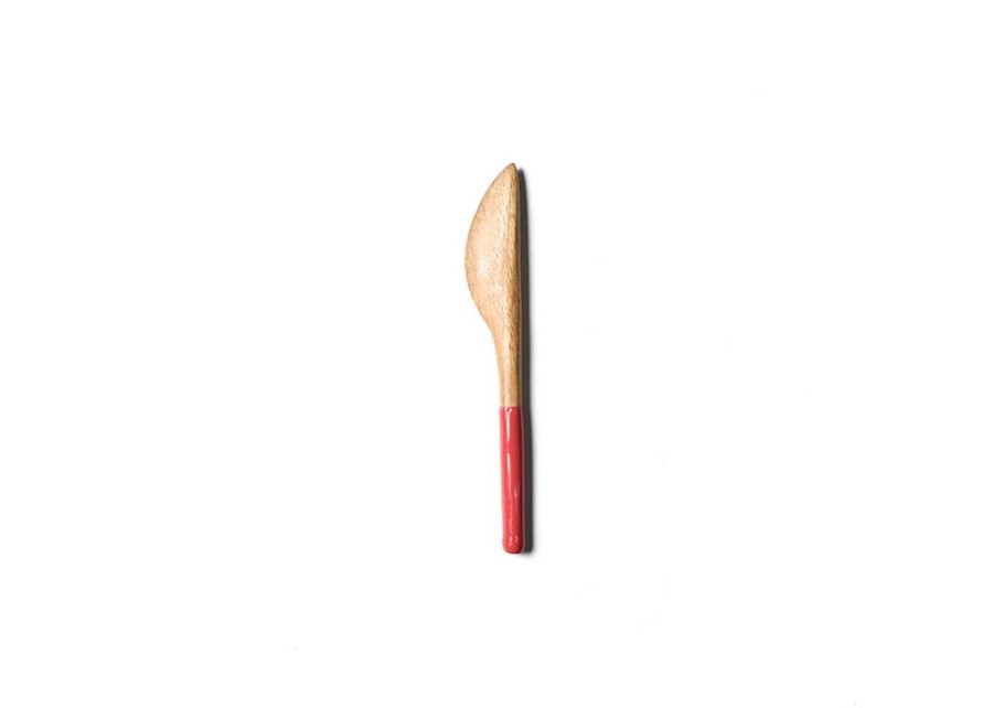 Entertaining Coton Colors by Laura Johnson | Fundamental Red Wood Appetizer Spreader