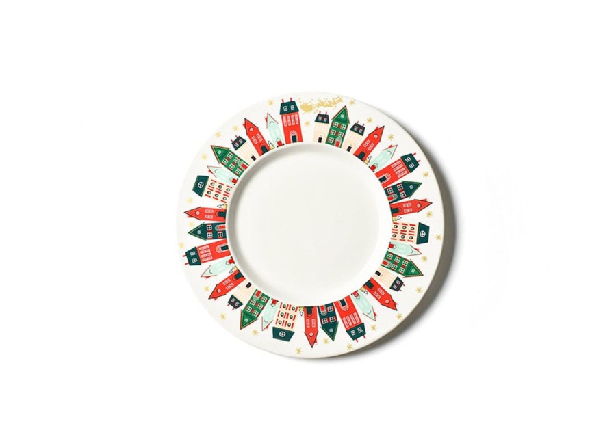 Tabletop Coton Colors by Laura Johnson | Flying Santa Rimmed Dinner Plate