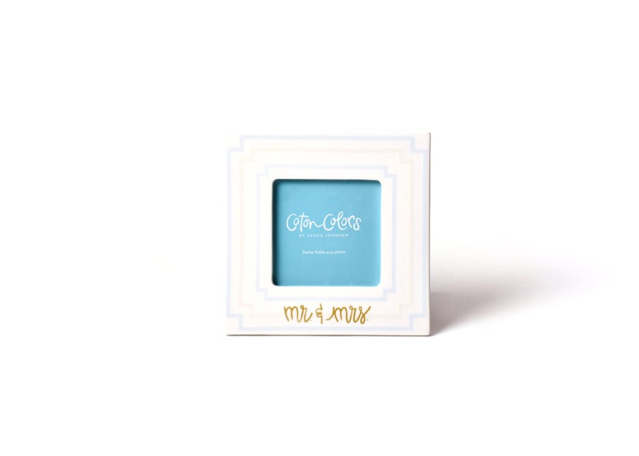 Commemorative Keepsakes Coton Colors by Laura Johnson | Ecru Notch Mr. And Mrs. Square Frame