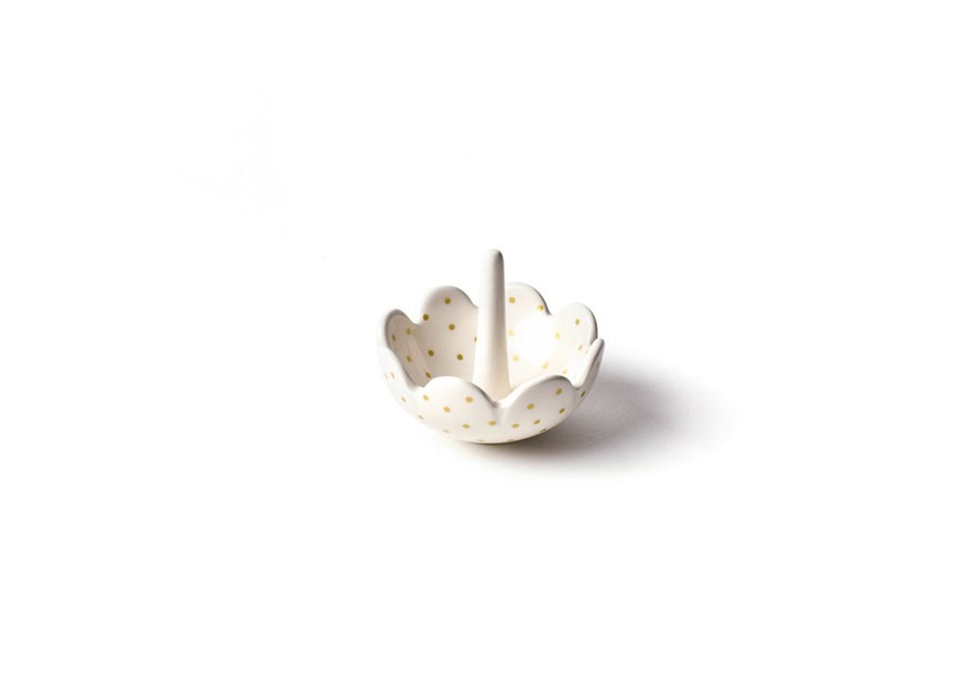 Commemorative Keepsakes Coton Colors by Laura Johnson | Gold Swiss Dot Scallop Ring Dish