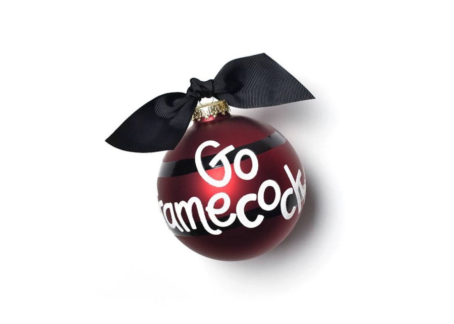 Ornaments Coton Colors by Laura Johnson | University Of South Carolina Stripe Glass Ornament