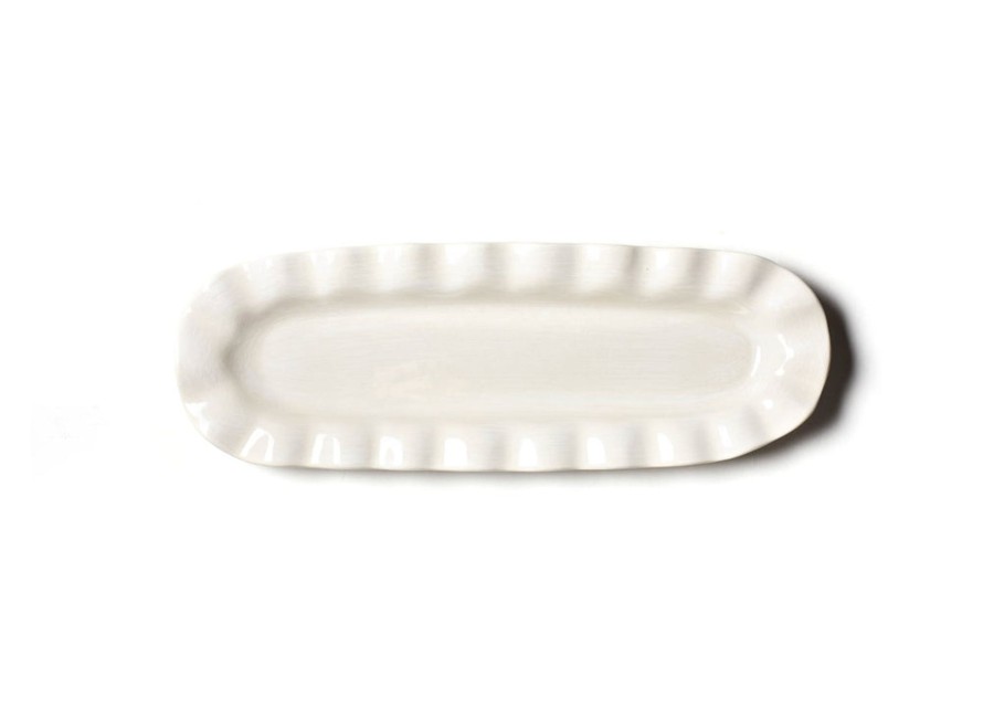 Entertaining Coton Colors by Laura Johnson | Signature White Ruffle Skinny Tray