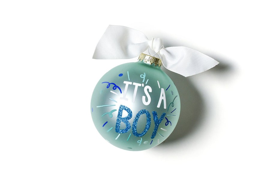 Ornaments Coton Colors by Laura Johnson | It'S A Boy Popper Glass Ornament