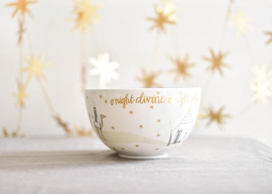 Entertaining Coton Colors by Laura Johnson | O Holy Night Footed Bowl, Fair Skin