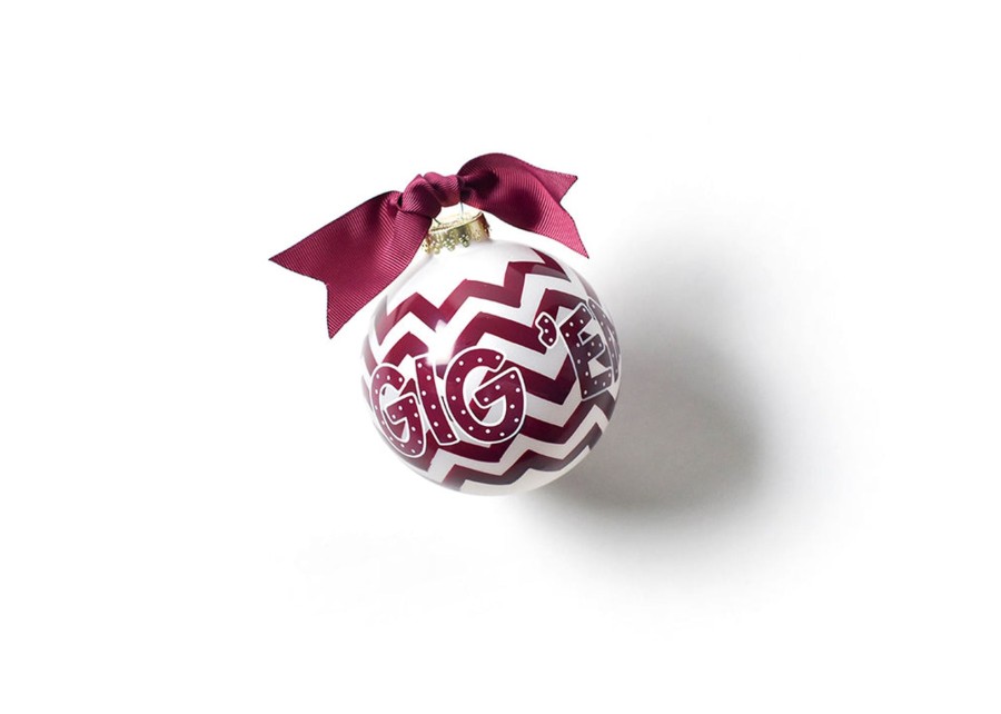 Ornaments Coton Colors by Laura Johnson | Texas A&M Chevron Glass Ornament