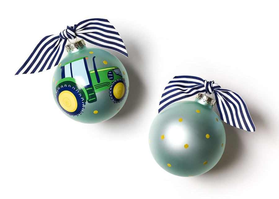 Ornaments Coton Colors by Laura Johnson | On The Farm Tractor Glass Ornament