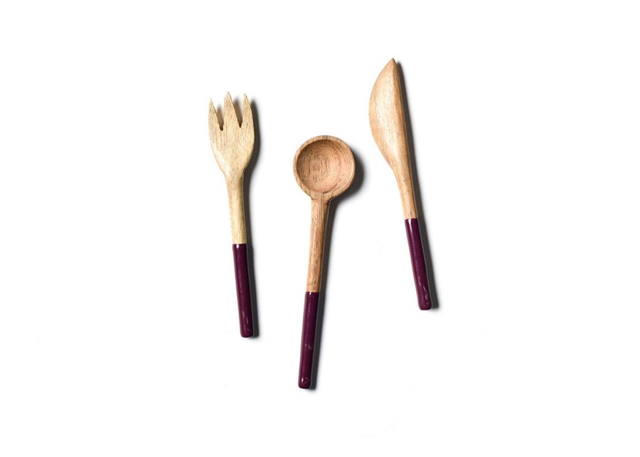 Entertaining Coton Colors by Laura Johnson | Fundamentals Coquette Wood Appetizer Utensils, Set Of 3