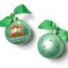 Commemorative Keepsakes Coton Colors by Laura Johnson | Our First Christmas In Our New Home Glass Ornament