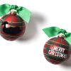 Ornaments Coton Colors by Laura Johnson | Merry Christmas Duck Decoy Glass Ornament