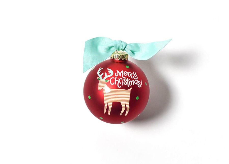 Ornaments Coton Colors by Laura Johnson | Reindeer Glass Ornament